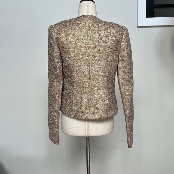COLTON DANE Women's Gold Speckled Tweed Suit Jacket - Picture 3 of 7